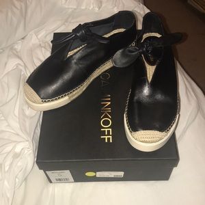 Rebecca Minkoff leather espadrille slip on sneaker